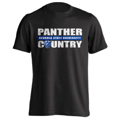 Georgia State University GSU Panthers Panther Country Logo Short Sleeve T-Shirt