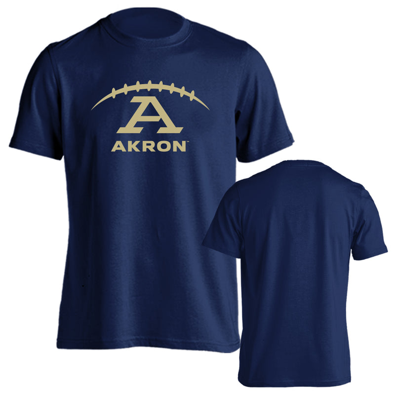 University of Akron Zips Football Laces Out Akron Zips Logo Short Sleeve Tee