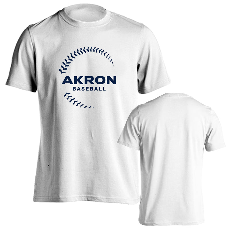 University of Akron Zips Baseball Seams Short Sleeve Akron Zips Tee T-Shirt