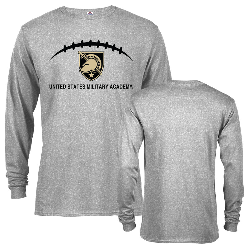 Army Black Knights US Military Academy Football Laces Out Logo Long Sleeve Tee
