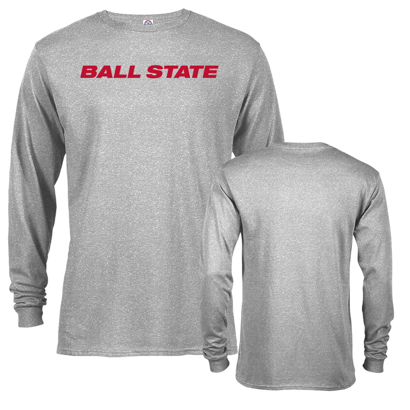 Ball State University Cardinals Classic Arch Text Tee Long Sleeve T-Shirt