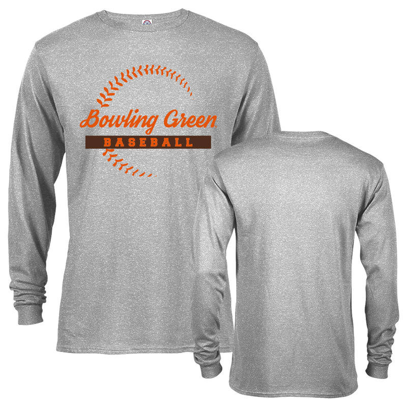 Bowling Green State University Falcons Baseball Seams Long Sleeve T-Shirt