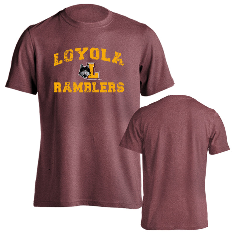 Loyola Chicago Ramblers Loyola University Retro Distressed Logo Short Sleeve T-Shirt