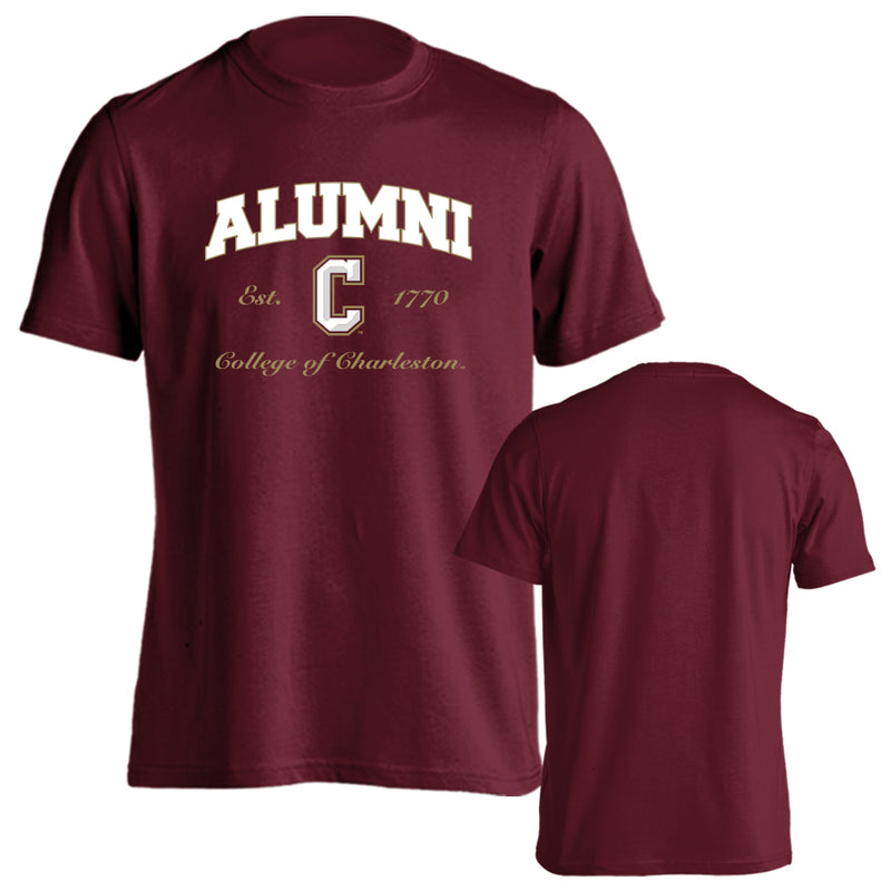 College of Charleston Cougars Alumni Logo Graduate Short Sleeve T-Shirt