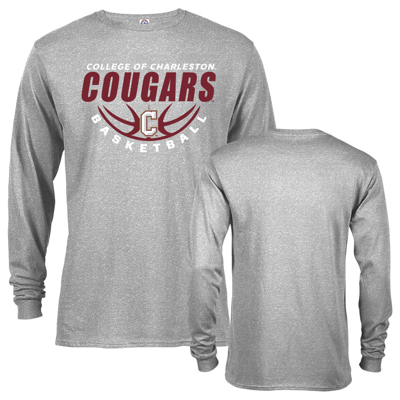 College of Charleston Cougars Basketball Logo Long Sleeve Bball T-Shirt