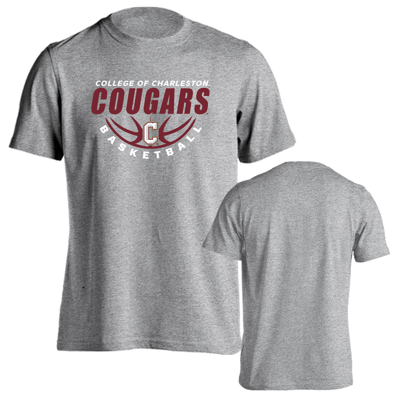 College of Charleston Cougars Basketball Logo Short Sleeve Bball T-Shirt