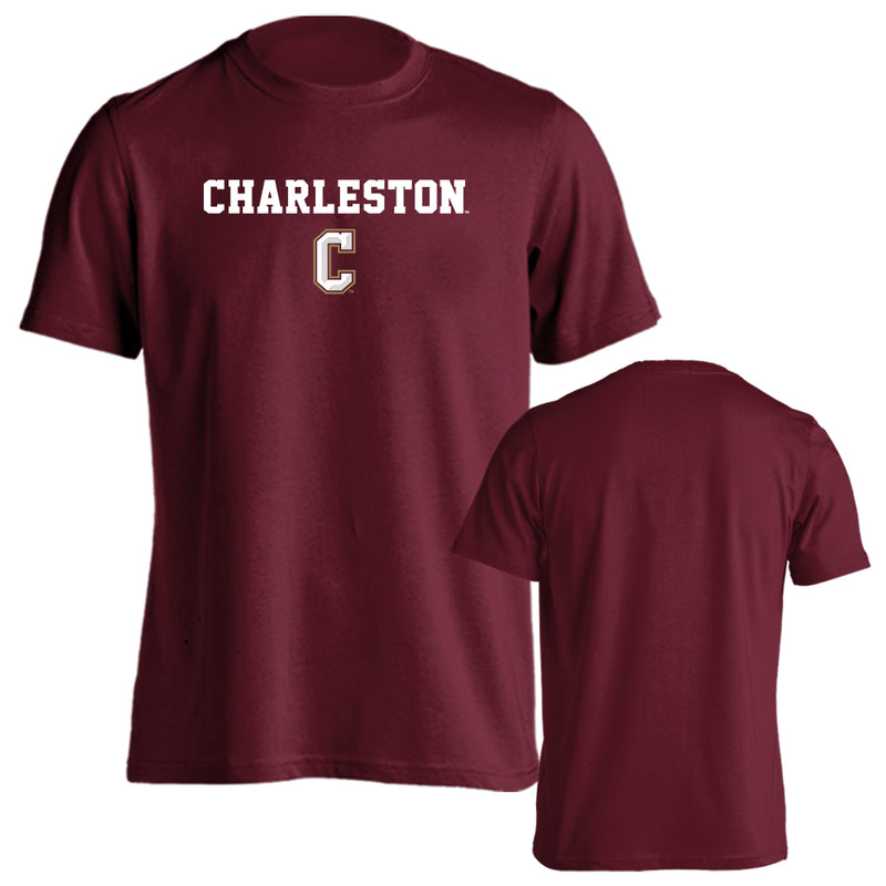 College of Charleston Cougars Classic School Name and Logo Short Sleeve T-Shirt