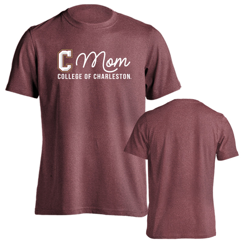 College of Charleston Cougars Mom Logo Mother Proud Parent Short Sleeve T-Shirt