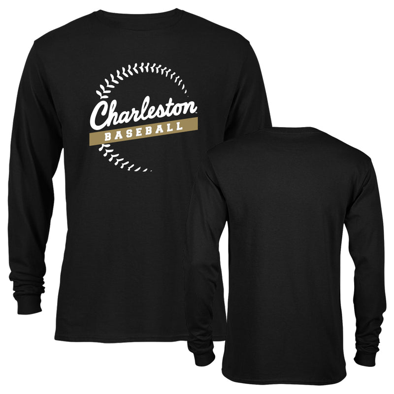 College of Charleston Cougars Baseball Seams Long Sleeve Baseball T-Shirt