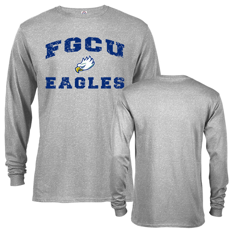 Florida Gulf Coast University Eagles Distressed Retro Logo Long Sleeve T-Shirt