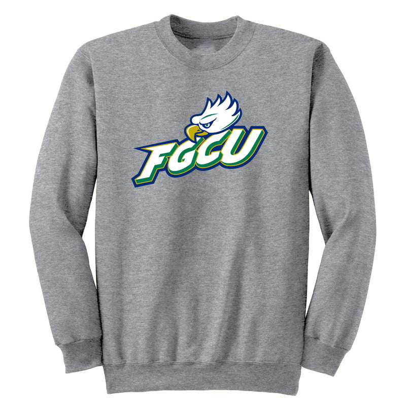 Florida Gulf Coast University Eagles Adult Crewneck Pullover Sweatshirt School Name and Mascot
