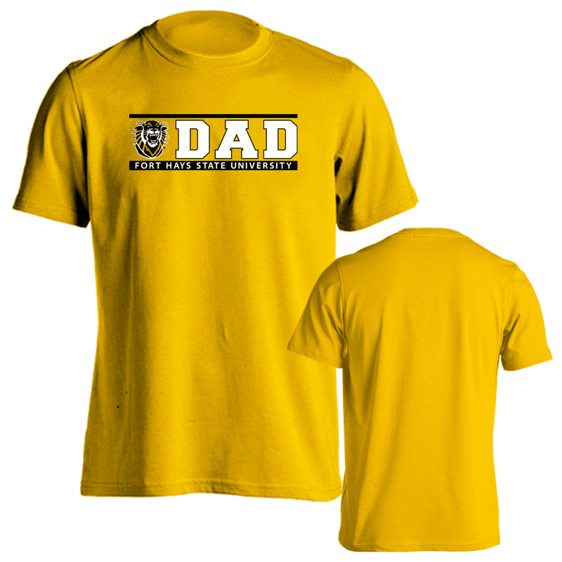 Fort Hays State University Tigers Dad Tee Father Parent Short Sleeve T-Shirt