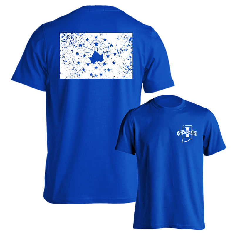 Indiana State University Sycamores School Flag Logo Short Sleeve T-Shirt