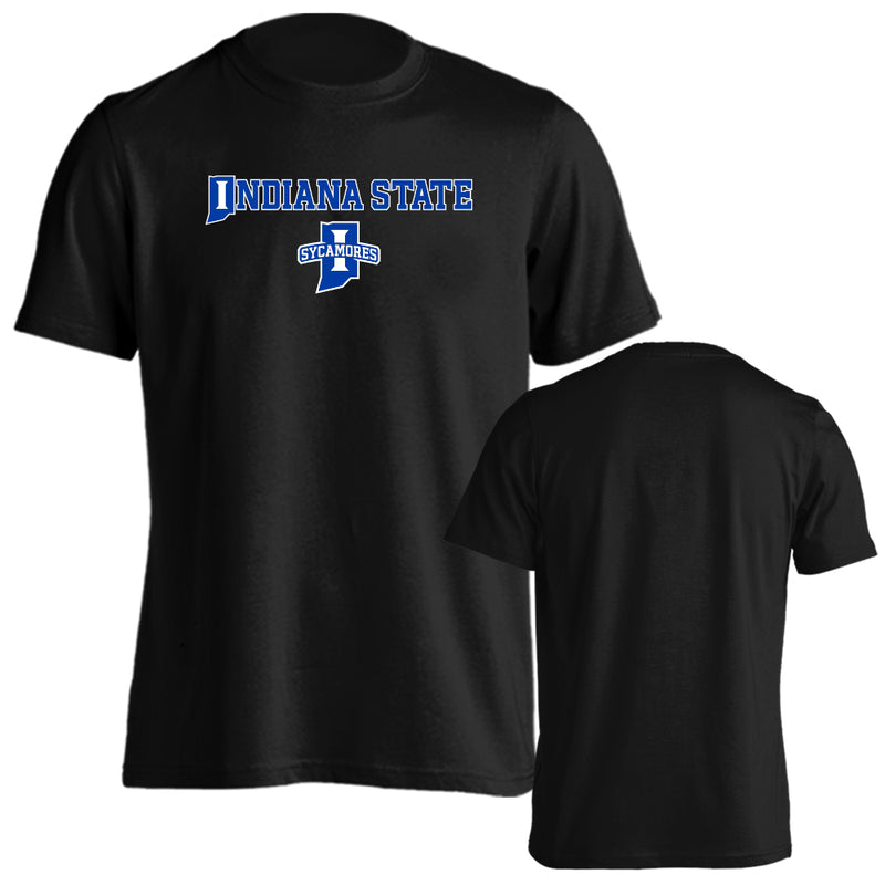 Indiana State University Sycamores Arch Text with Mascot Short Sleeve T-Shirt