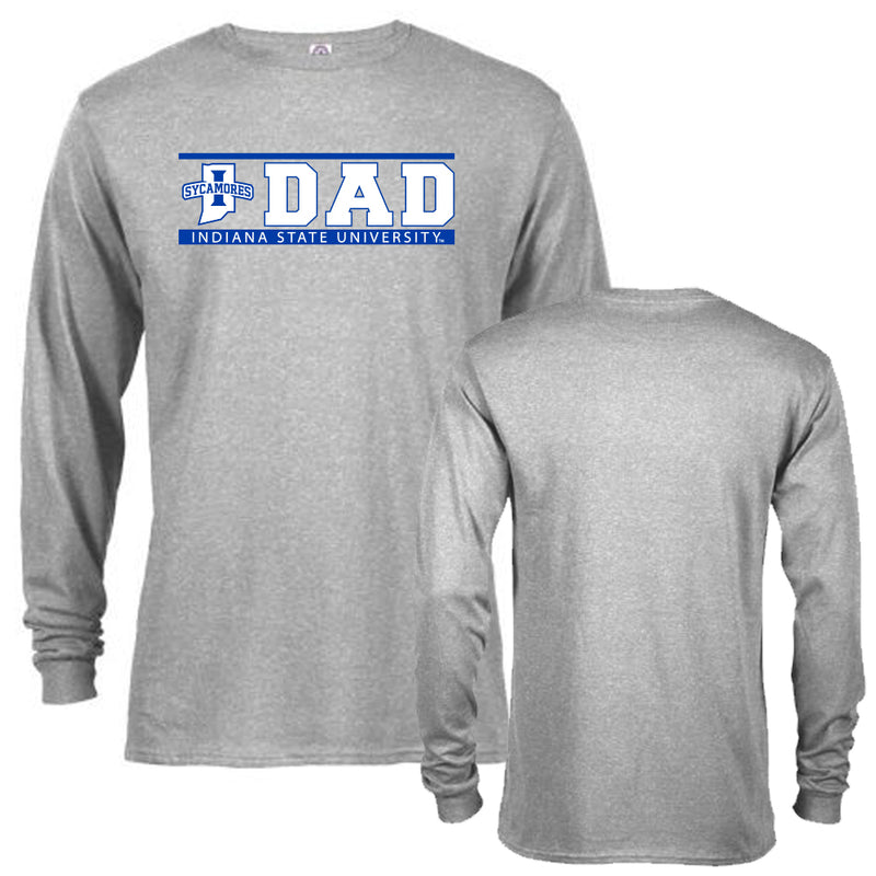 Indiana State University Sycamores Dad Father Logo Long Sleeve T-Shirt