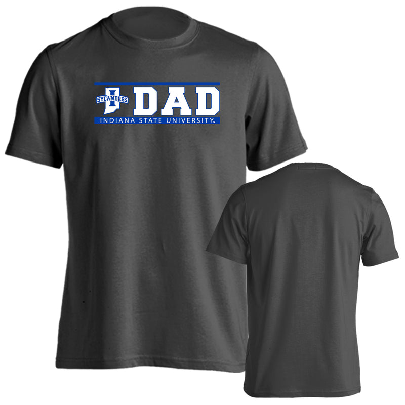 Indiana State University Sycamores Dad Father Bar Logo Tee Short Sleeve T-Shirt