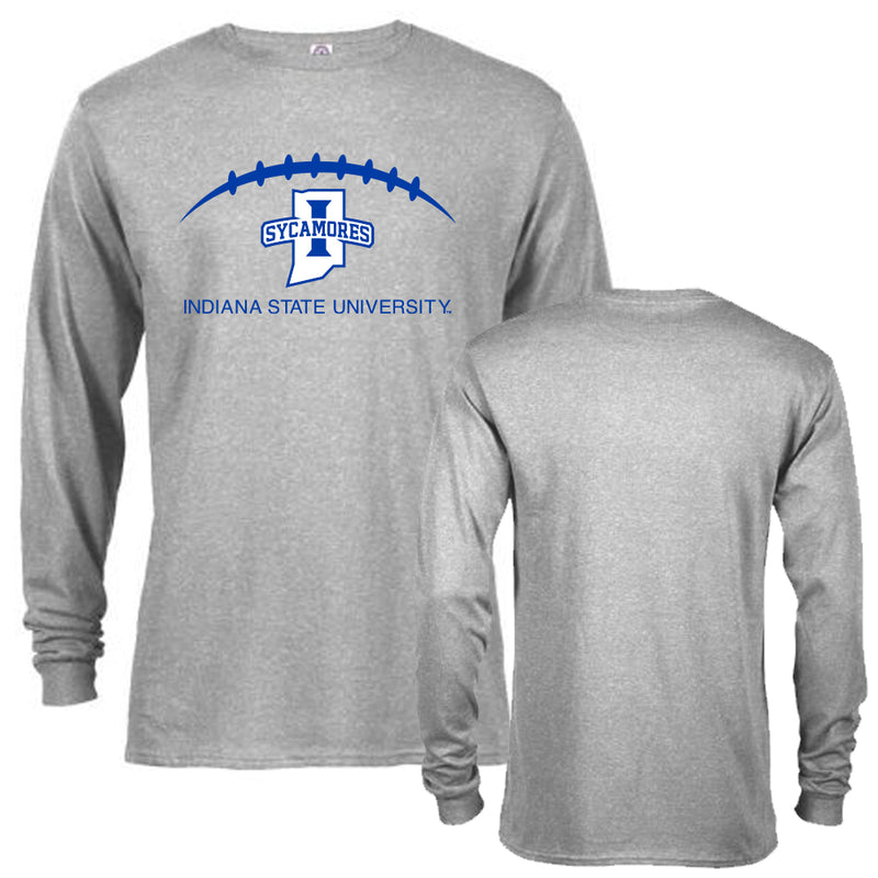 Indiana State University Sycamores Laces Out Football Long Sleeve Tee T-Shirt