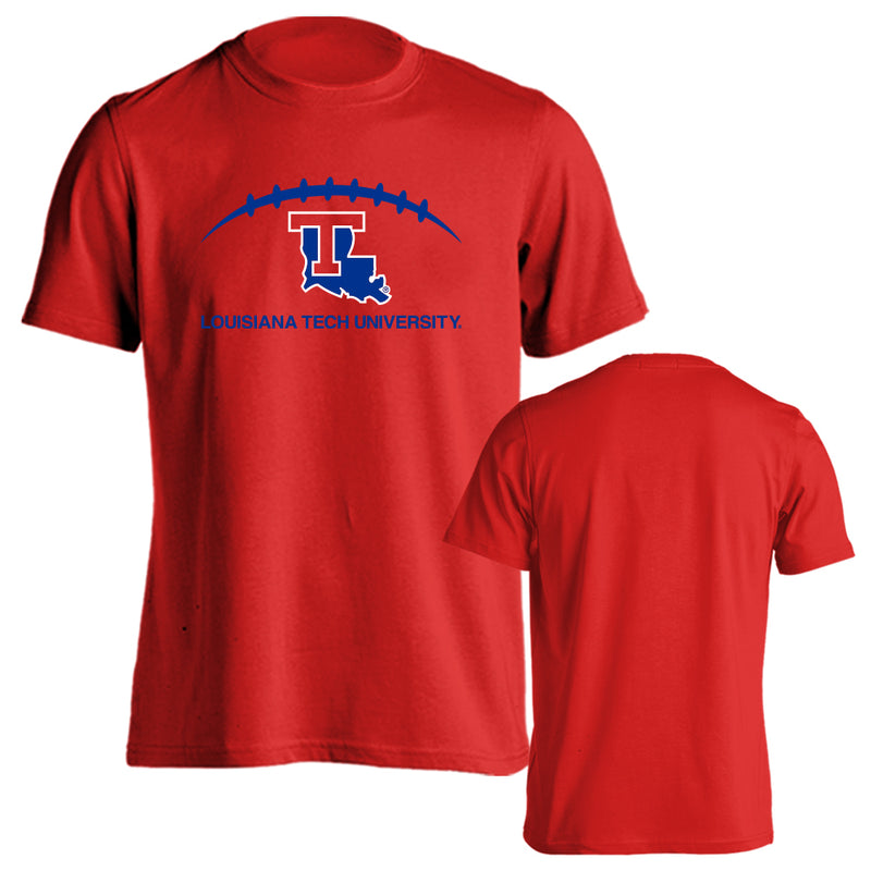 Louisiana Tech University Bulldogs Laces Out Football Short Sleeve T-Shirt