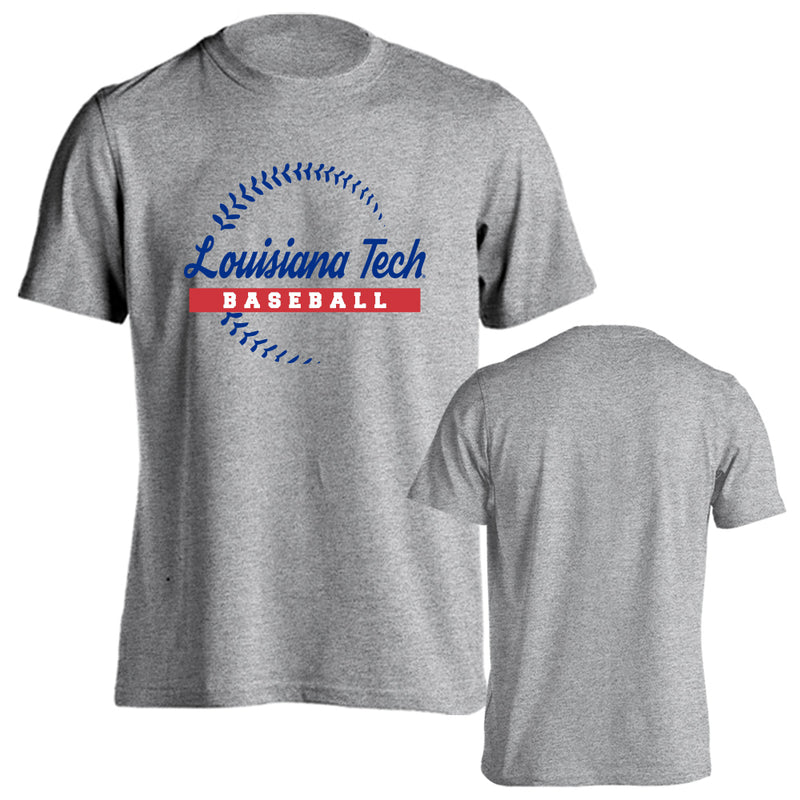 Louisiana Tech University Bulldogs LA Tech Baseball Seams Short Sleeve T-Shirt
