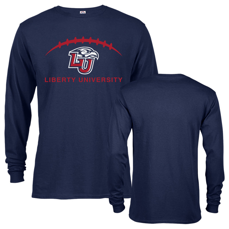 Liberty Flames Football Laces Long Sleeve T-Shirt
