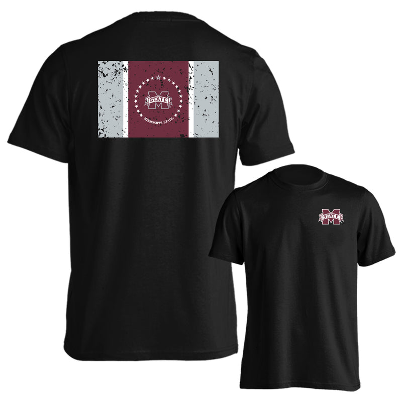 Mississippi State University Bulldogs Miss State Flag Logo Short Sleeve Tee