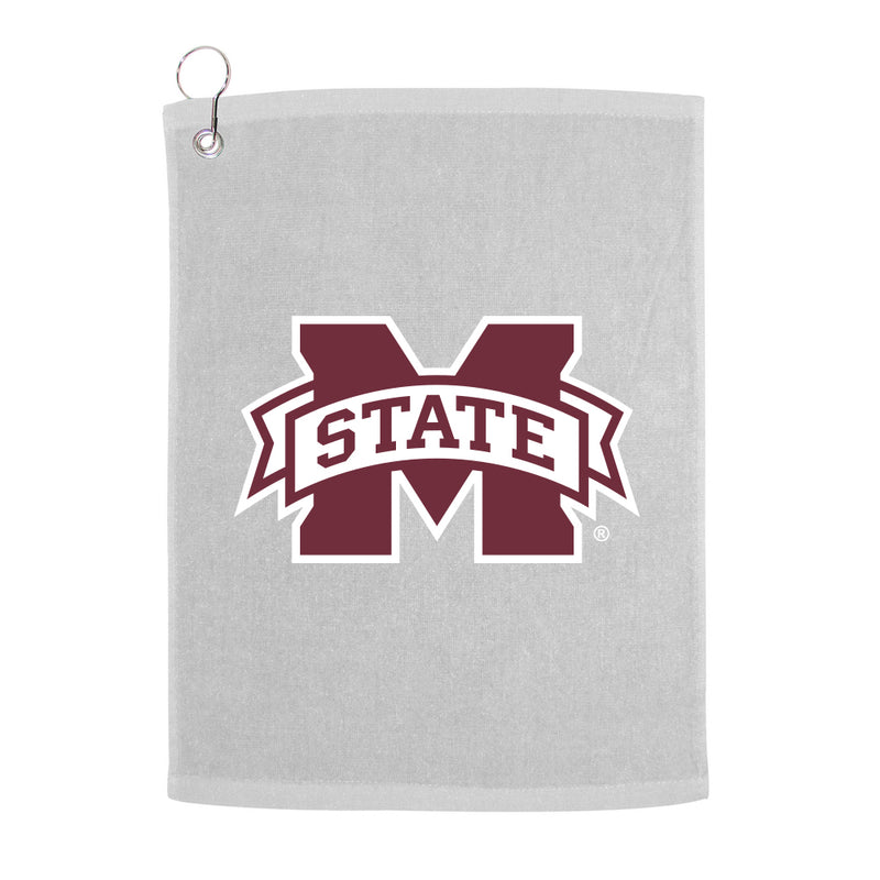Mississippi State University Bulldogs Miss State Golf Towel With Logo and Text