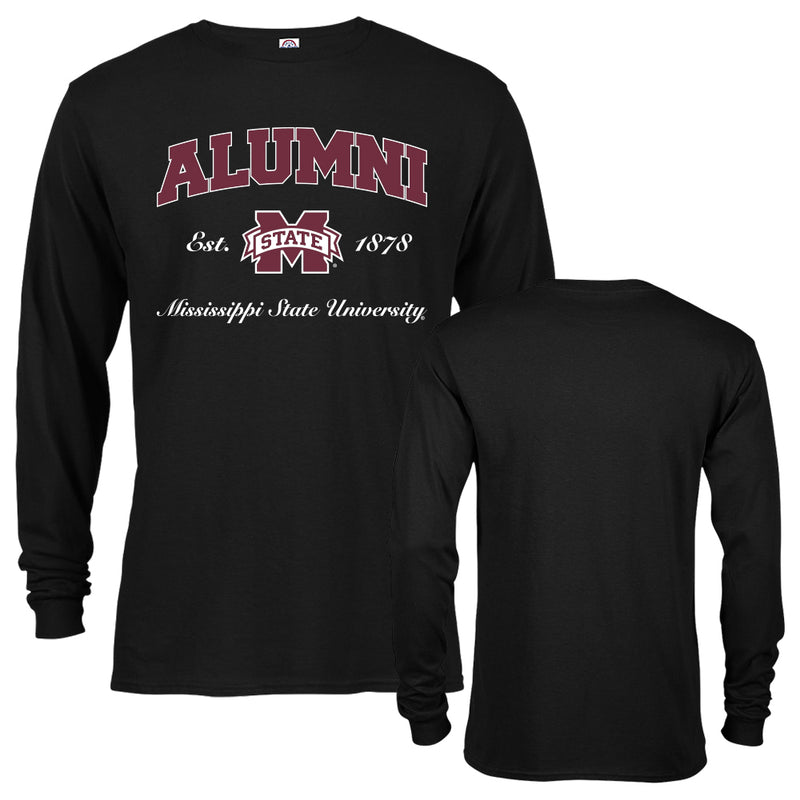 Mississippi State University Bulldogs Alumni Logo Graduate Long Sleeve T-Shirt