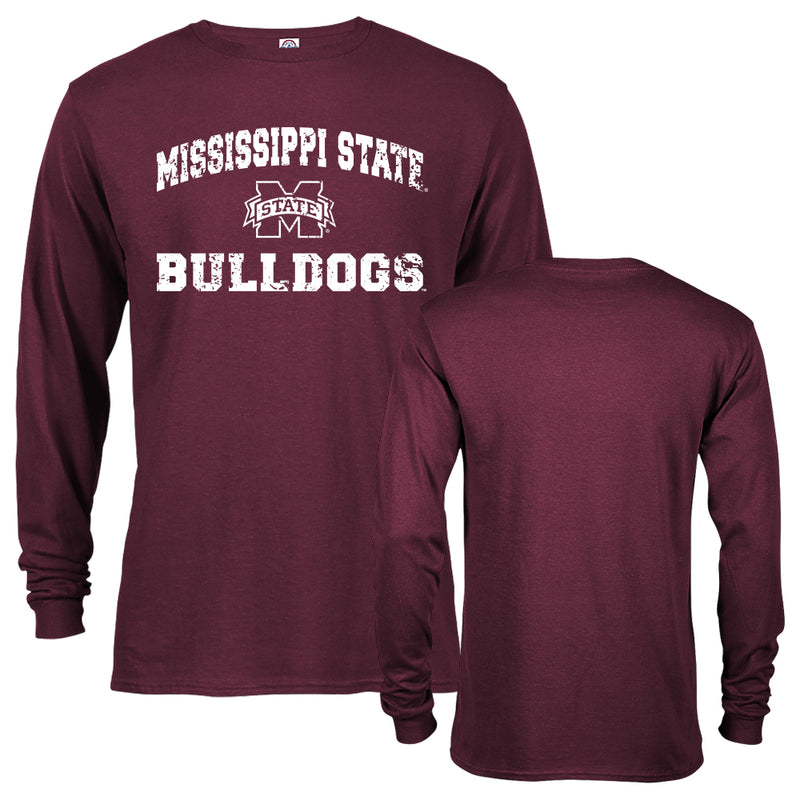 Mississippi State University Bulldogs Retro Distressed Long Sleeve T-Shirt