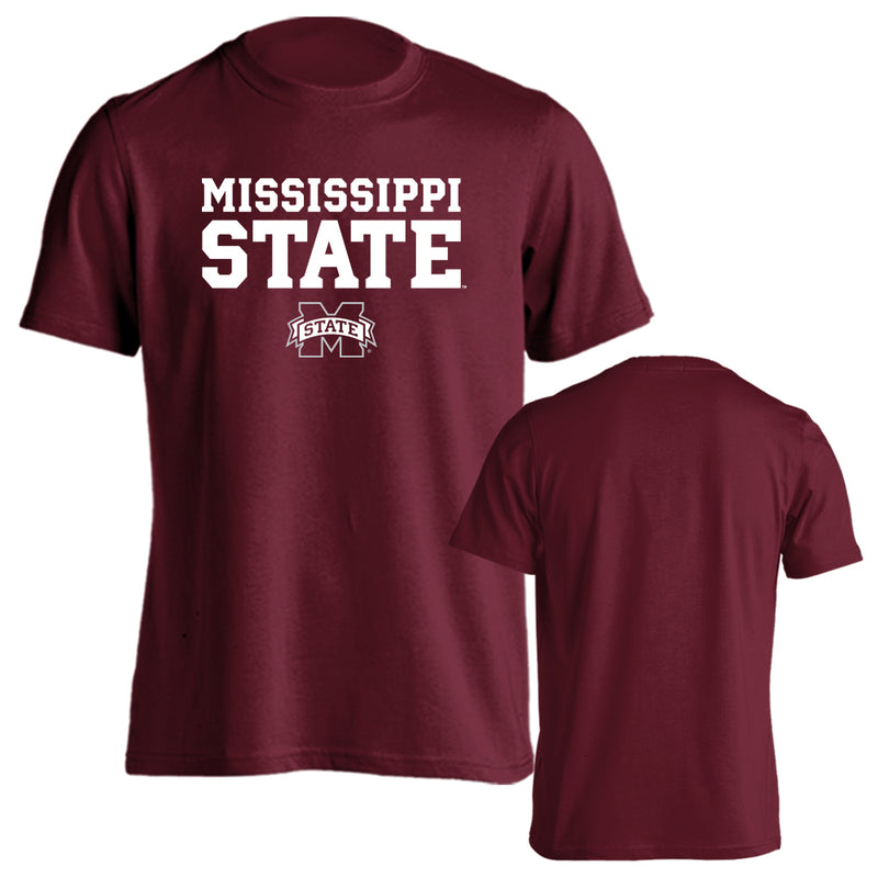 Mississippi State University Bulldogs Arch Logo School Name Tee T-Shirt