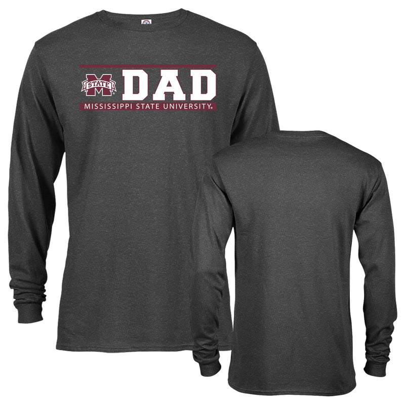 Mississippi State University Bulldogs Dad Logo Father Tee Long Sleeve T-Shirt