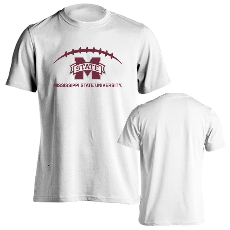 Mississippi State University Bulldogs Miss State Laces Out Logo Short Sleeve Tee