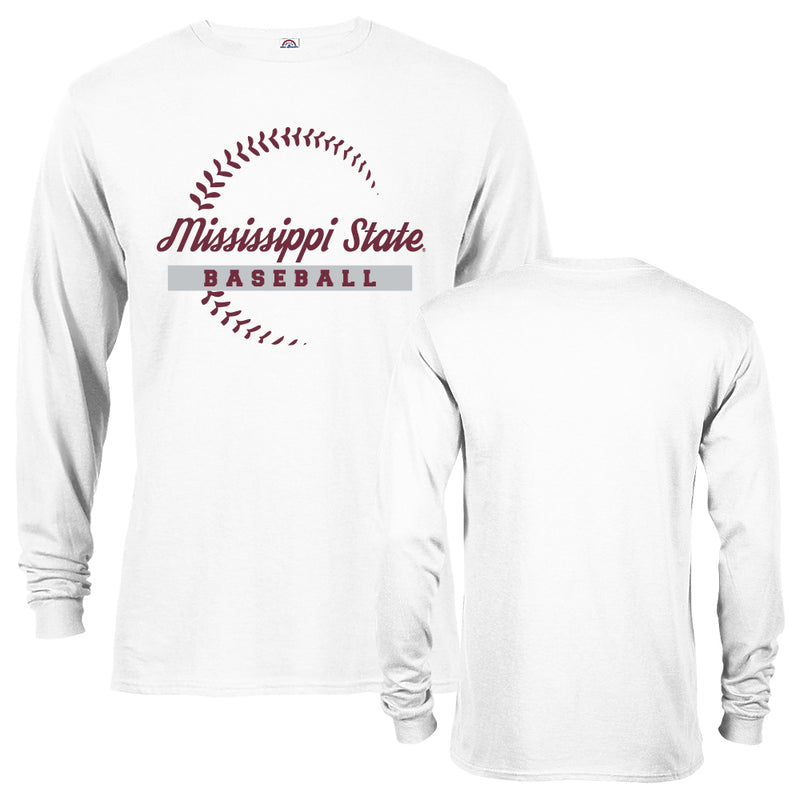 Mississippi State University Bulldogs Baseball Seams Long Sleeve T-Shirt