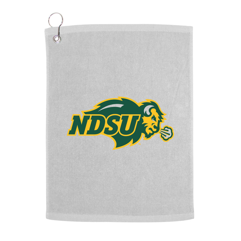 North Dakota State University Bison Golf Towel With Logo and Text