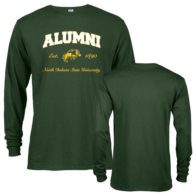 North Dakota State University Bison Alumni Script Text Long Sleeve T-Shirt