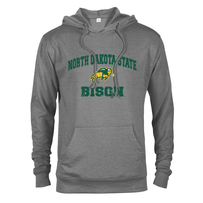North Dakota State University Bison Distressed Retro Logo Hoodie Sweatshirt