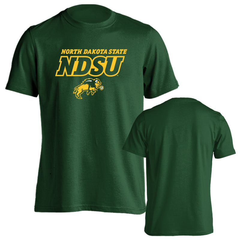 North Dakota State University Bison Classic Arch Mascot Short Sleeve T-Shirt