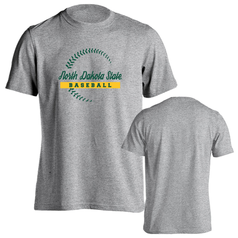 North Dakota State University Bison Baseball Seams Short Sleeve T-Shirt