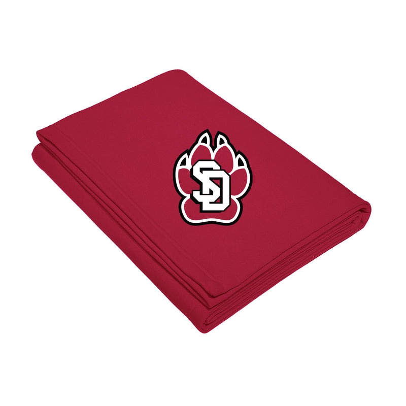 South Dakota Coyotes Prime Logo Comfortable Stadium Fleece Throw Blanket 50x60