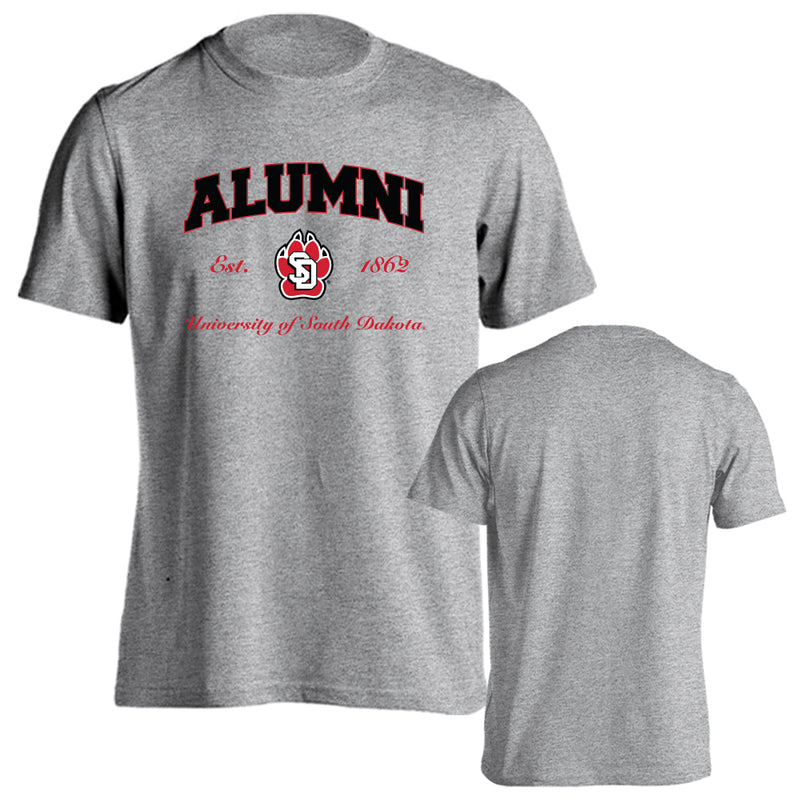 University of South Dakota Coyotes Alumni Logo Short Sleeve T-Shirt