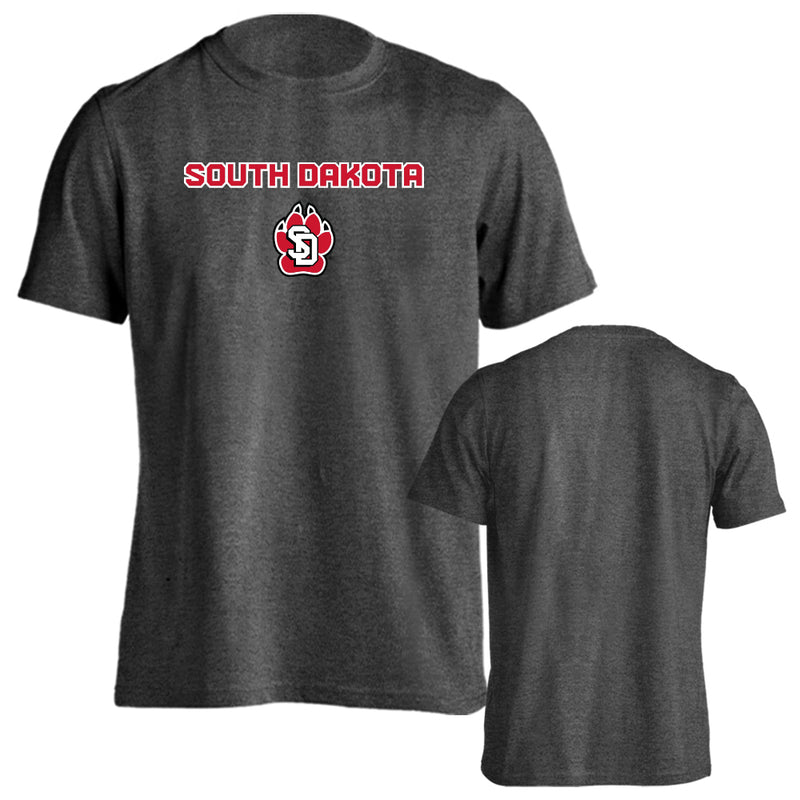 University of South Dakota Coyotes Arched Text Logo Short Sleeve Tee T-Shirt