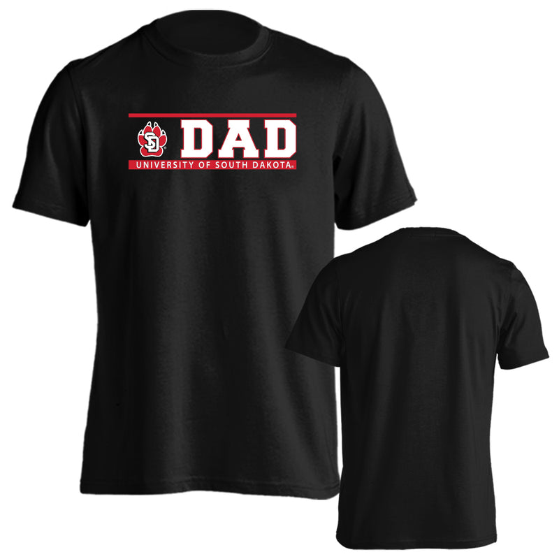 University of South Dakota Coyotes Dad Logo Short Sleeve Tee Father T-Shirt