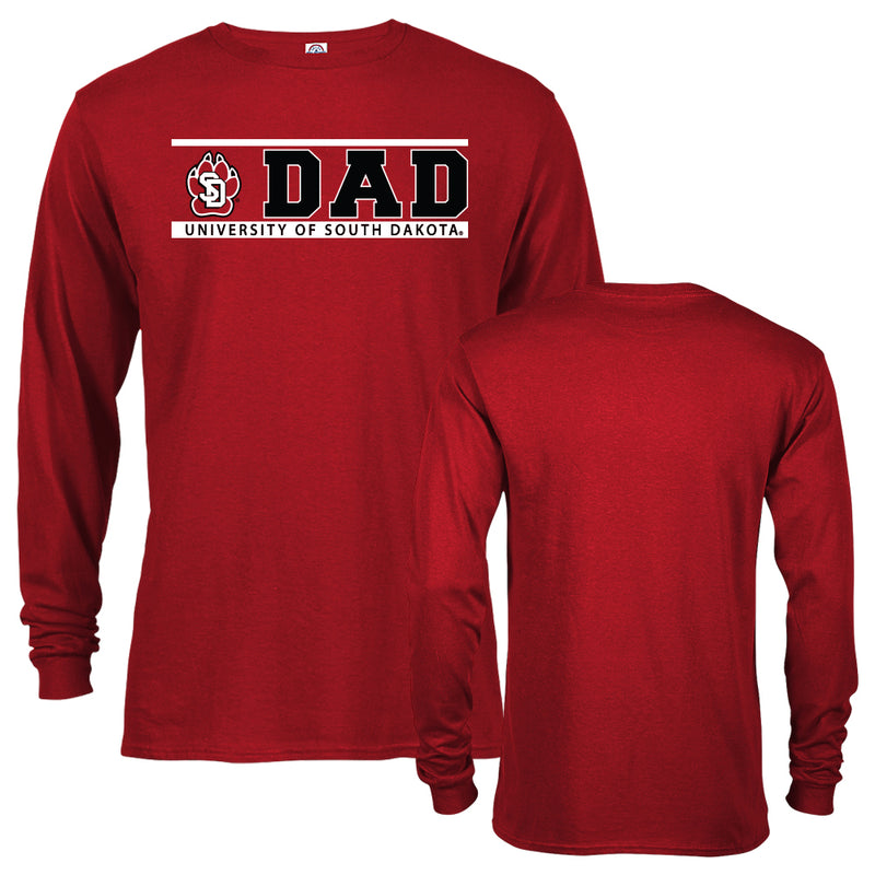 University of South Dakota Coyotes Dad Logo Long Sleeve Tee Father T-Shirt
