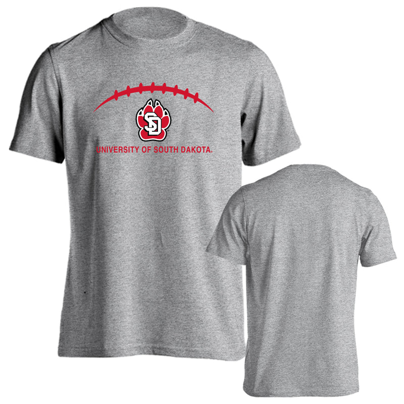 University of South Dakota Coyotes Football Laces Out Short Sleeve T-Shirt