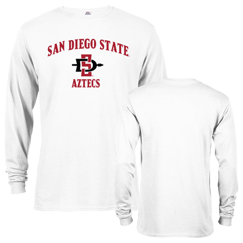 San Diego State University Aztecs Distressed Retro Logo Long Sleeve T-Shirt