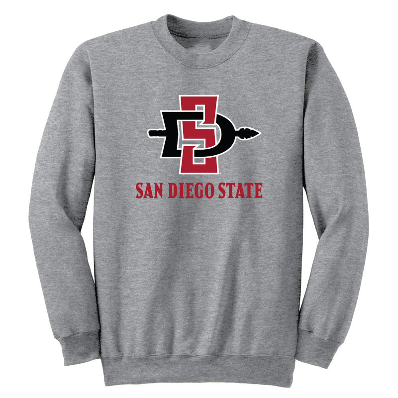 San Diego State University Aztecs Adult Crewneck Pullover School Logo and Text Sweatshirt