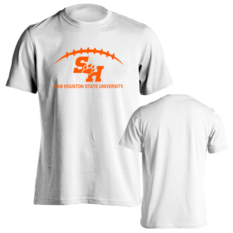 Sam Houston State University Laces Out Football Logo Short Sleeve T-Shirt