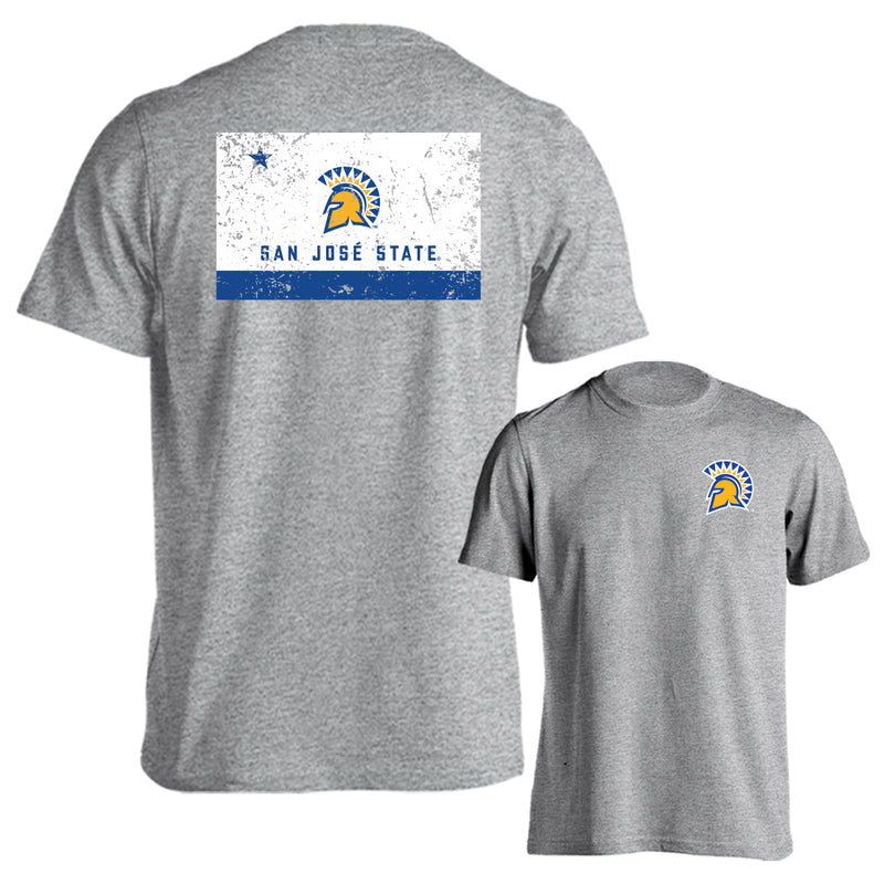 San Jose State University Spartans School Flag Logo Short Sleeve T-Shirt