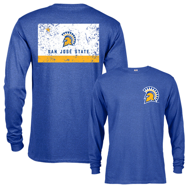 San Jose State University Spartans School Flag Logo Long Sleeve T-Shirt