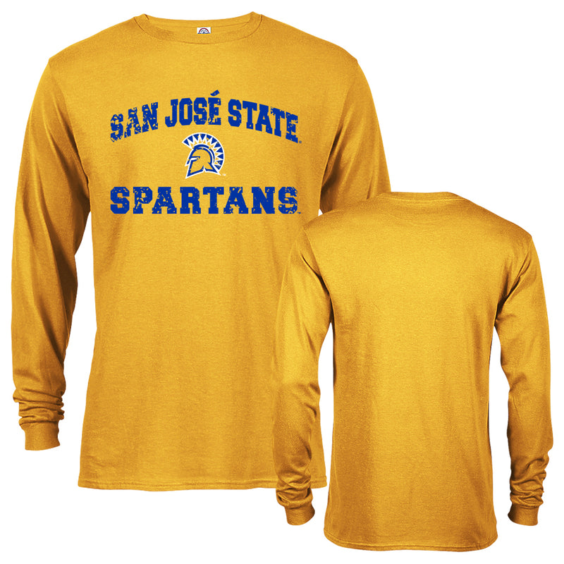 San Jose State University Spartans Distressed Retro Logo Long Sleeve T-Shirt