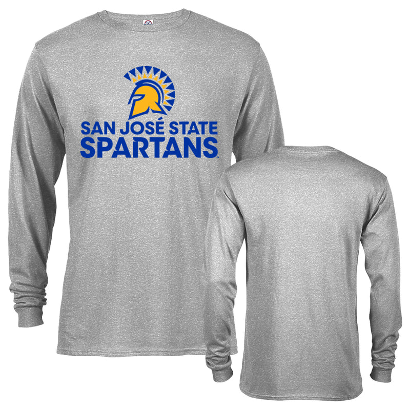 San Jose State University Spartans School Text and Mascot Long Sleeve T-Shirt